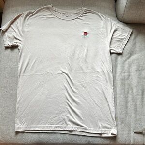 East West Men's Beige T-Shirt Size Large Rose Logo